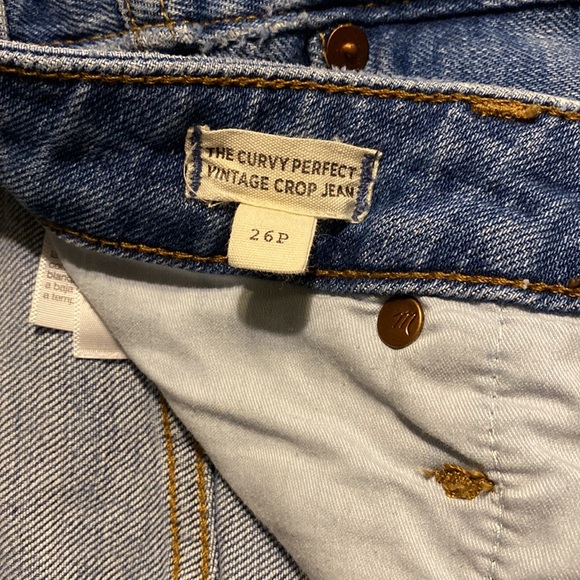 Madewell Womens the Curvy Perfect Vintage Crop Jean Sandford Wash 26P Petite - Picture 4 of 8